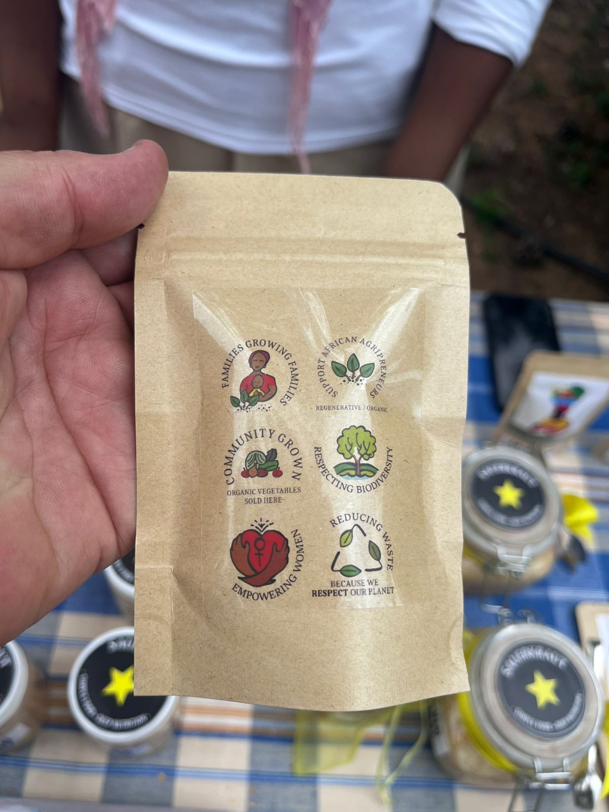 U Can Grow kraft paper packaging — community grown organic vegetables